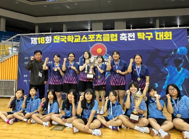 제18회 전국학교스포츠클럽 축전 탁구대회, 영양군 수비고 전국 4연패 달성! 일월초는 전국 준우승 쾌거